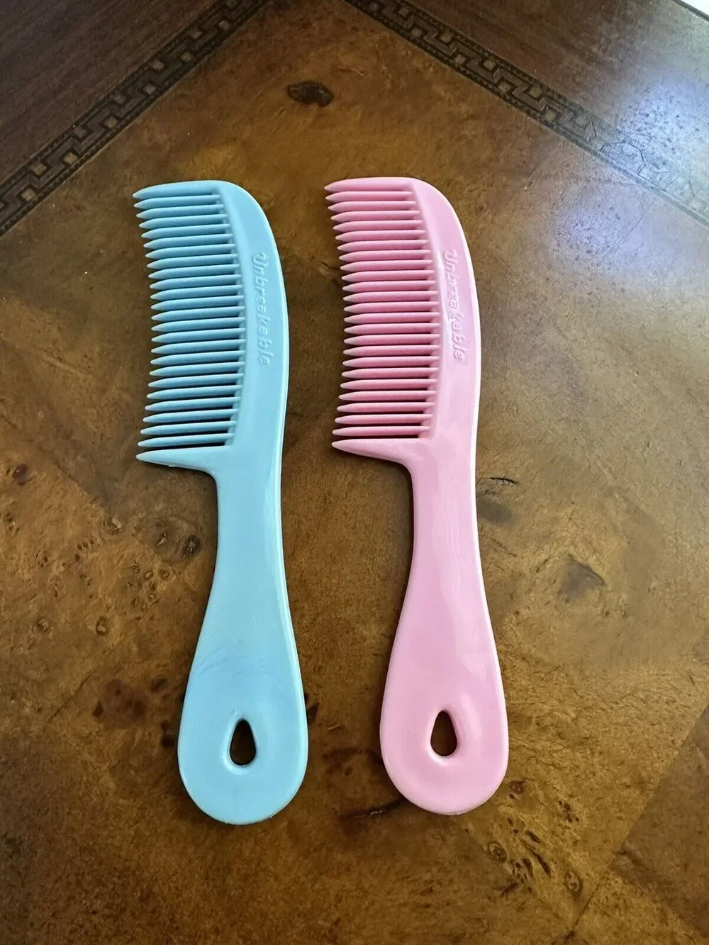 Lot Of 2 Vintage Unbreakable Pocket Hair Combs 6.5”